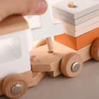 Wooden Montessori Train Learning Toy for Toddlers and Preschool Kids