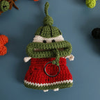 Funny Fruit Sausage Mouth Crochet Keychain Key Holder