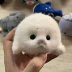 Cute Seal Plush Crochet Keychain Soft Animal Bag Charm