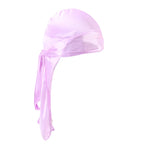 Men's Silky Durags Bandanas Turban hat Wigs Doo Men Satin Durag Biker Headwear Headband Hair Accessories Extra Long Tail Du-Rag