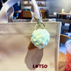 Cute Crochet Ice Cream Keychain Cone Bag Charm