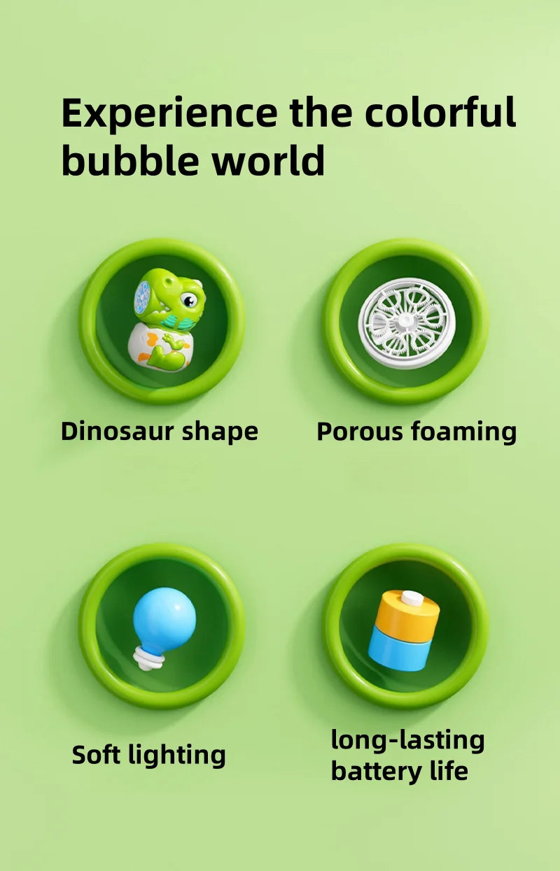 Cartoon Dinosaur & Giraffe Automatic Bubble Blowing Machine