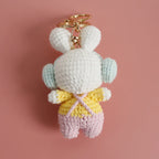 Cute Mushroom Rabbit Crochet Keychain Bunny Bag Charm