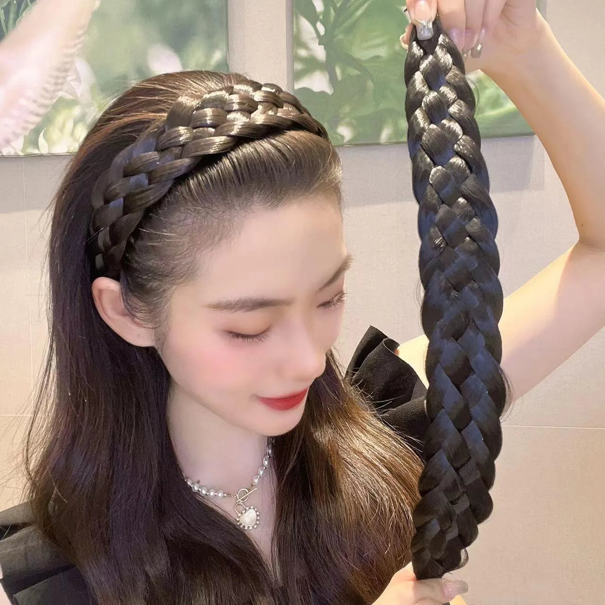 Synthetic Braided Headband for Women