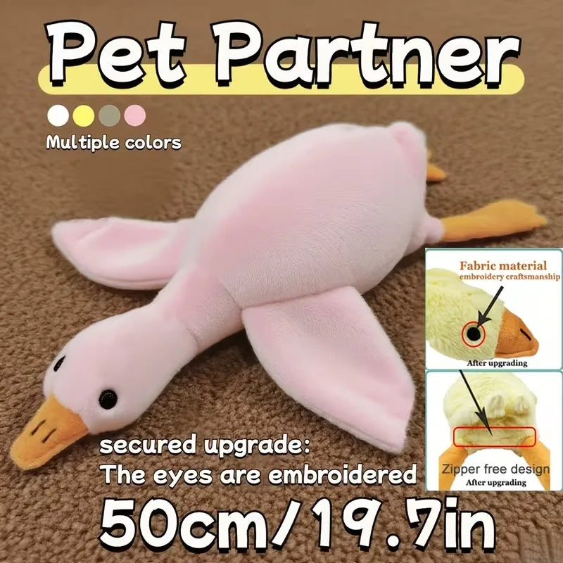 Soft Colorful Duck Plush Pet Toy for Dogs and Cats Comfort