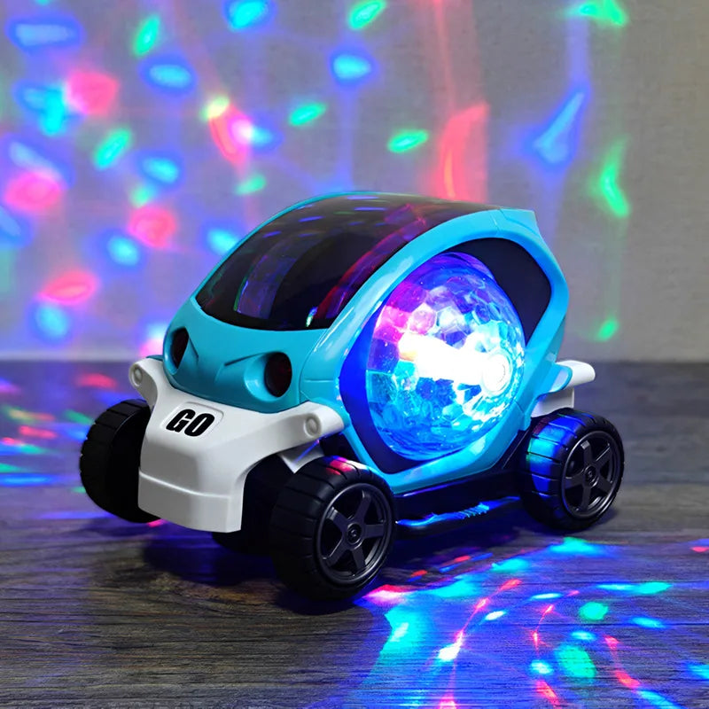 Electric Turn To Music Lights Dazzling Toy Car Model Boy Birthday Holiday Best Gift