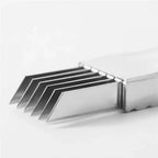 Stainless Steel Green Onion Shredder Knife with Curved Handle Design