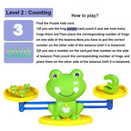 Frog Balance Math Toy Montessori Learning Game for Kids