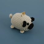 Cute Bear Couple Crochet Keychain Set Mini Animal Doll Charm