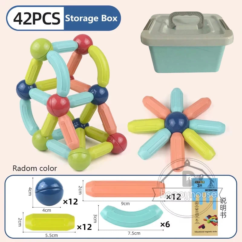Magnetic Constructor Blocks STEM Building Set for Creative Kids