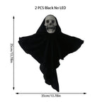 2PCS Halloween Decorations Party Hanging Skull Skeleton Ghost Ornament Horror Props Haunted Home Decoration Halloween Outdoor