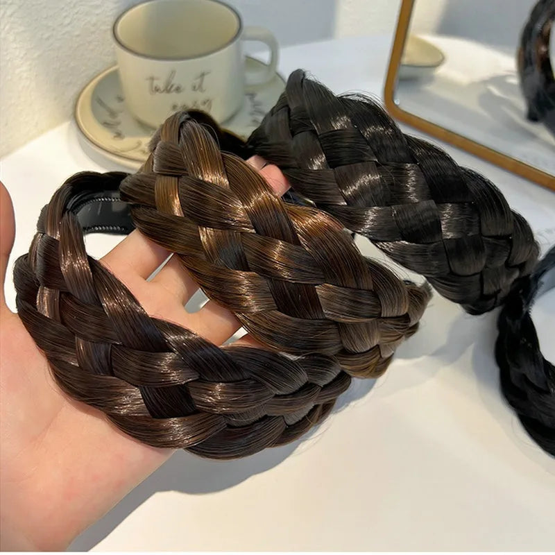 Synthetic Braided Headband for Women
