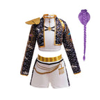 Kids Korean Singer Dance Costume Set Halloween Carnival Cosplay Outfit Girls Stage Performance Role Play Clothes