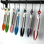 Anti-Slip Stainless Steel Cooking and Serving Tongs for Kitchen