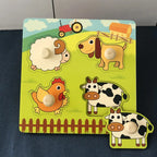 Montessori Wooden Color & Shape Matching Building Blocks