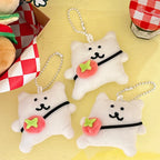 Cute Cartoon Puppy Plush Keychain Bag Charm