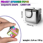 Alloy Cube Spinner Stress Relief Toy – Portable Desk Focus Gadget