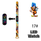 Bandai Dragon Ball Z Fashion Cartoon Action Printing Anime LED Type Watches Kids Watch Birthday Gifts Toys