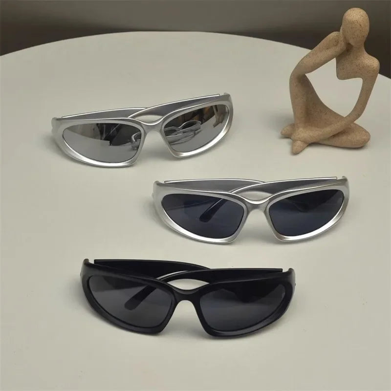 Y2K Wrap Around Sunglasses UV400 Punk Sport Fashion Eyewear for Men & Women