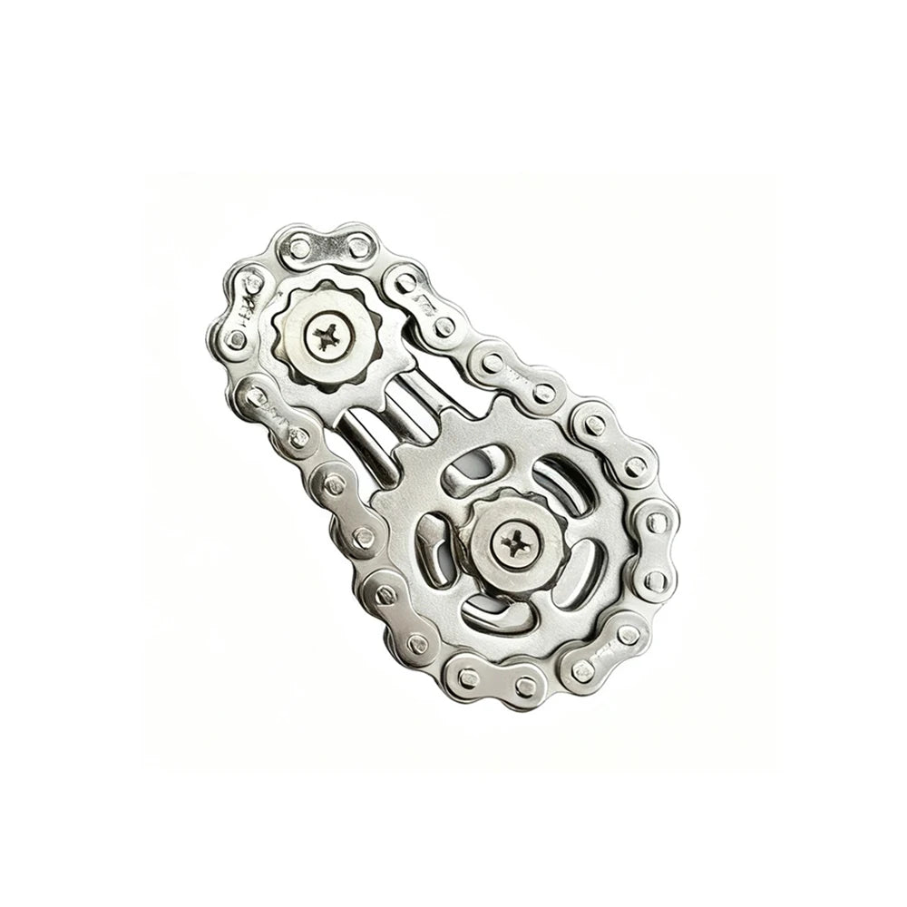 Metal Gear Bike Chain Fidget Spinner Flywheel Stress Relief Toy