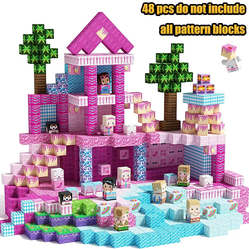 Magnetic Building Blocks Mine World Castle & Villa STEM Construction Set