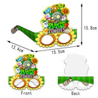 Plants vs Zombies Paper Party Glasses – Funny Photo Booth Props Set