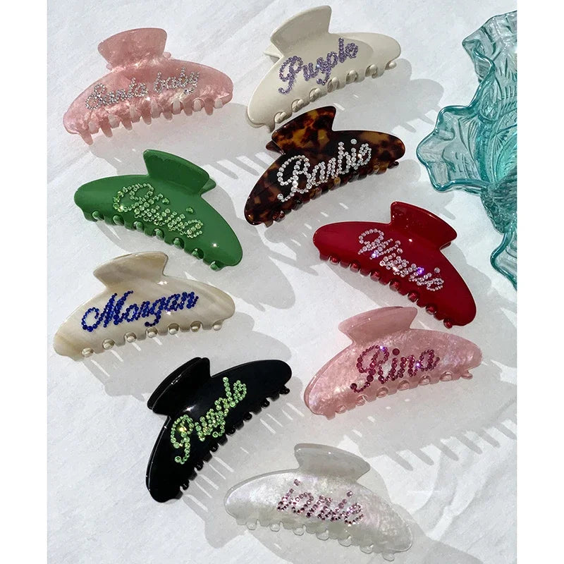 Personalized Custom Name Hair Clip for Women & Girls