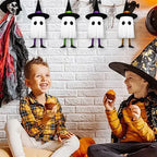 Halloween Hanging Ghost Decorations, Outdoor Halloween Witches Hat Lights, Glowing Ghosts for Garden Trees, Yard Halloween Decor