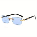 Rimless Rectangle UV400 Fashion Sunglasses for Women & Men