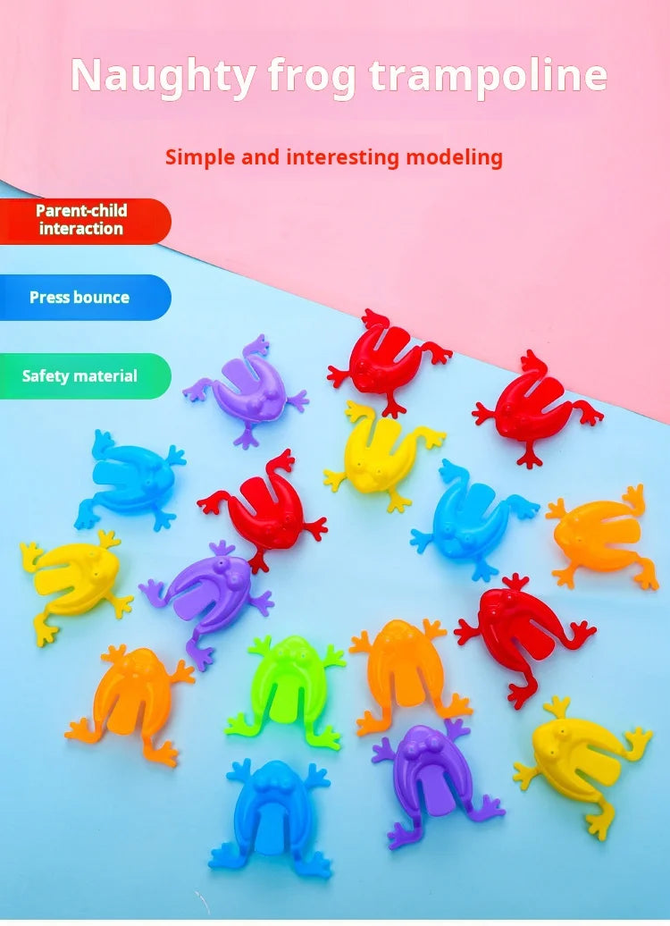 20PCS Colorful Jumping Frog Bouncing Toy Set for Kids