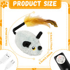 Cat Mouse Interactive Plush Toys LED Glow Electric Telecontrol Auto Rechargeable Pet Moving Mice Toy Realistic Kitten
