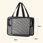 Portable Mesh Shower Storage Bag Large Capacity Travel Toiletry Organizer