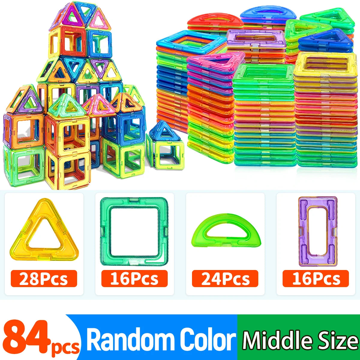 Magnetic Building Blocks Medium STEM Construction Toy for Kids