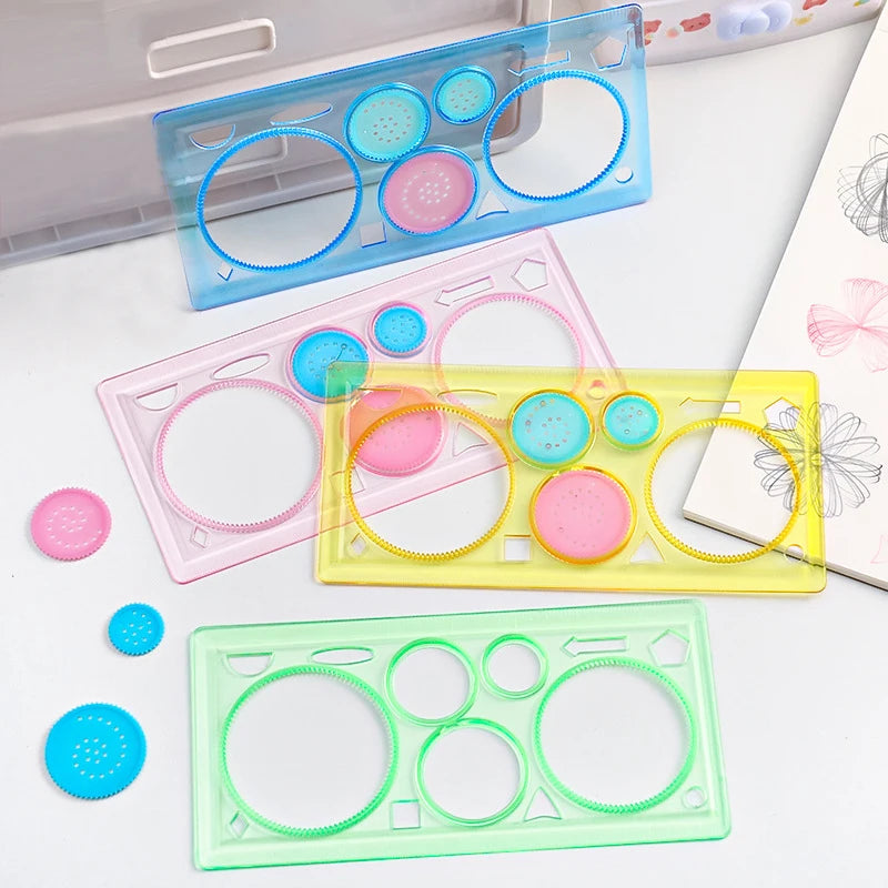 Creative Spirograph Geometry Drawing Stencil Art Set for Kids