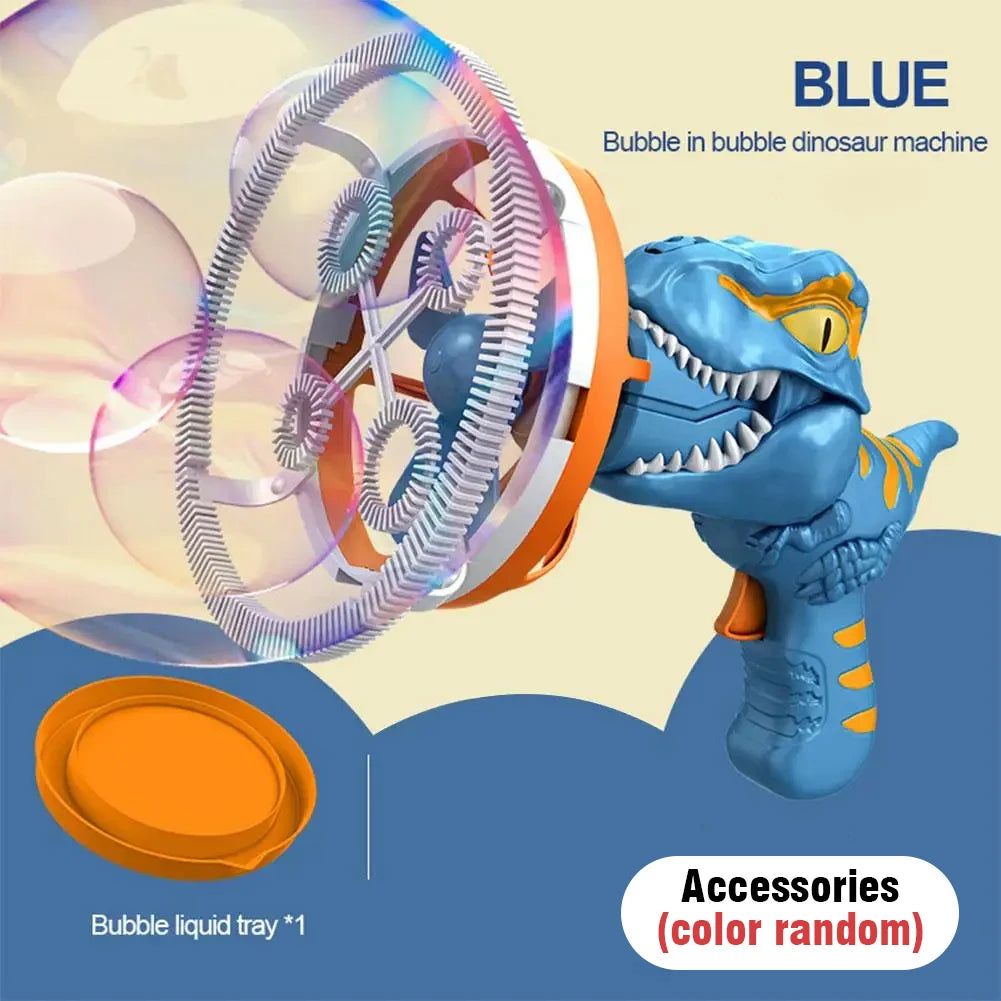 Dinosaur Electric Bubble Gun Automatic Bubble Machine for Kids