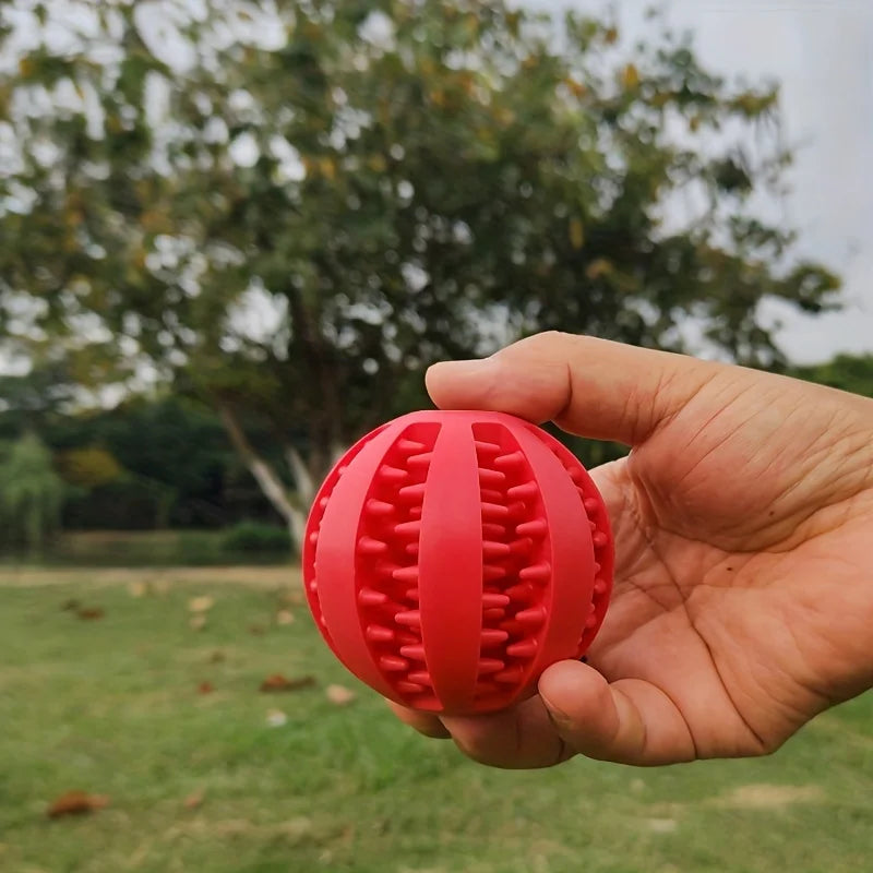 Treat Dispensing Rubber Dog Ball for Interactive Chew and Slow Feeding
