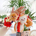 Burger & Fries Plush Keychain Set Cute Bag Charm Collection