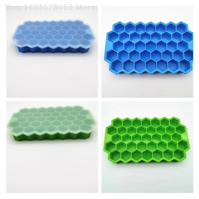 37 Grid Silicone Meatball Mold with Lid for Rice and Fish Balls
