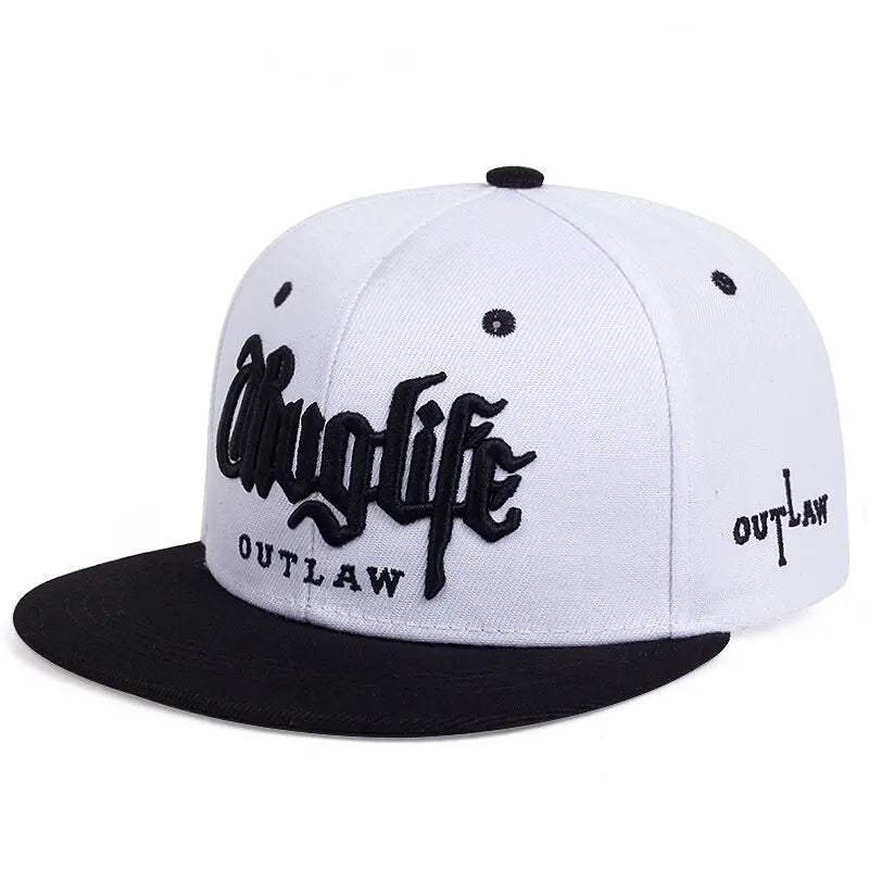 Thug Life Embroidery Snapback Baseball Cap for Streetwear Style