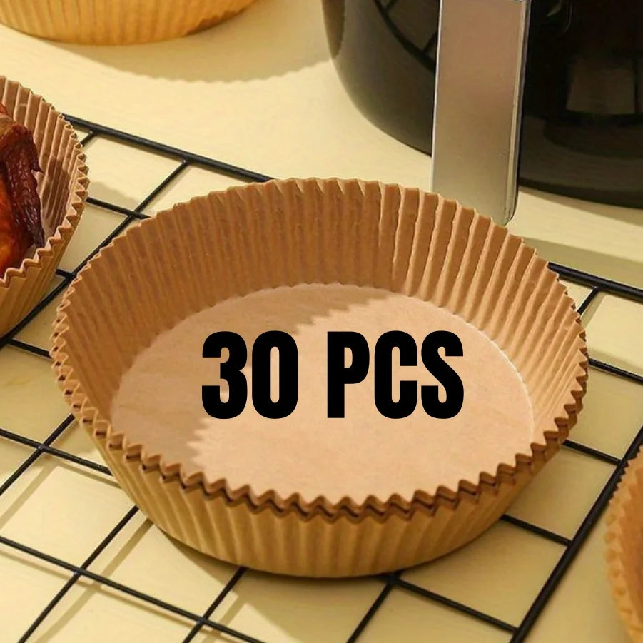 Disposable Air Fryer Paper Liners – Oil Proof Non-Stick Parchment Baking Paper