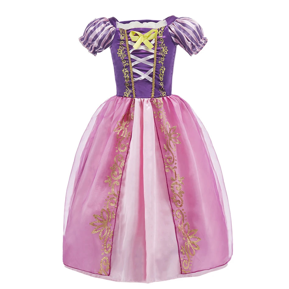 Girls Rapunzel Princess Costume Dress – Tangled Cosplay Outfit