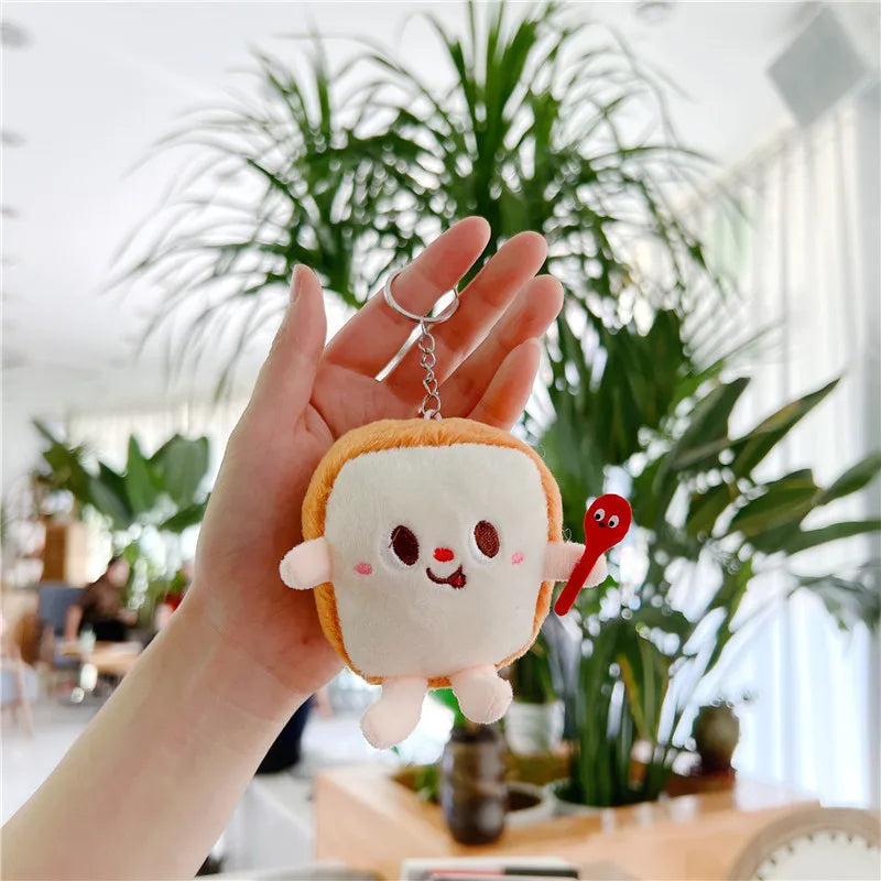 Fast Food Plush Keychain Set Burger & Fries Bag Charms