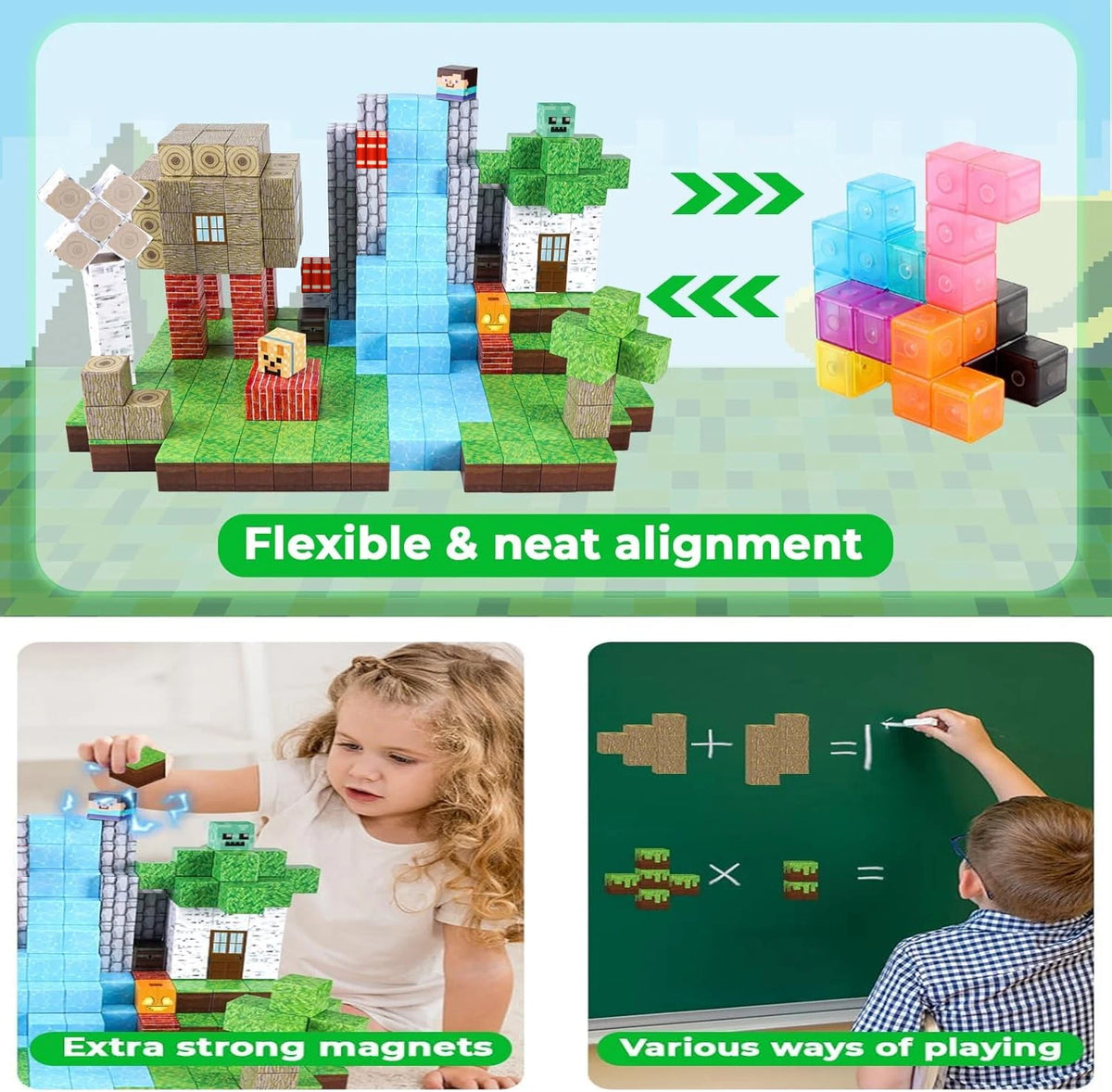 Magnetic Building Blocks Forest House STEM Construction Toy Set