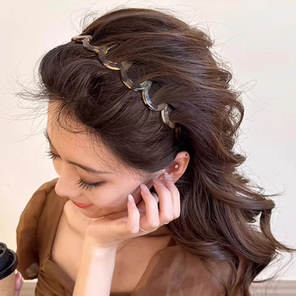 Korean U Shape Non-Slip Hair Comb Headband for Women