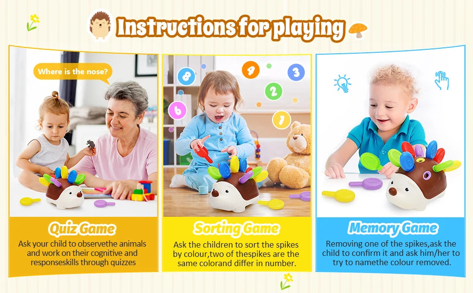 Sensory Hedgehog Fine Motor Toy