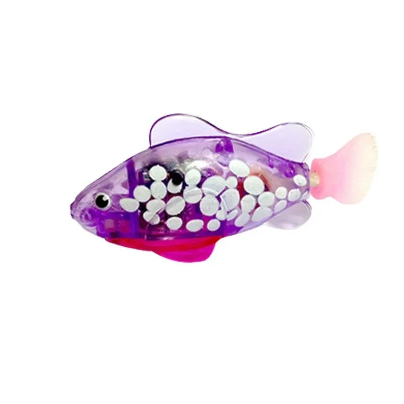LED Swimming Robot Fish Cat Toy for Interactive Hunting Play