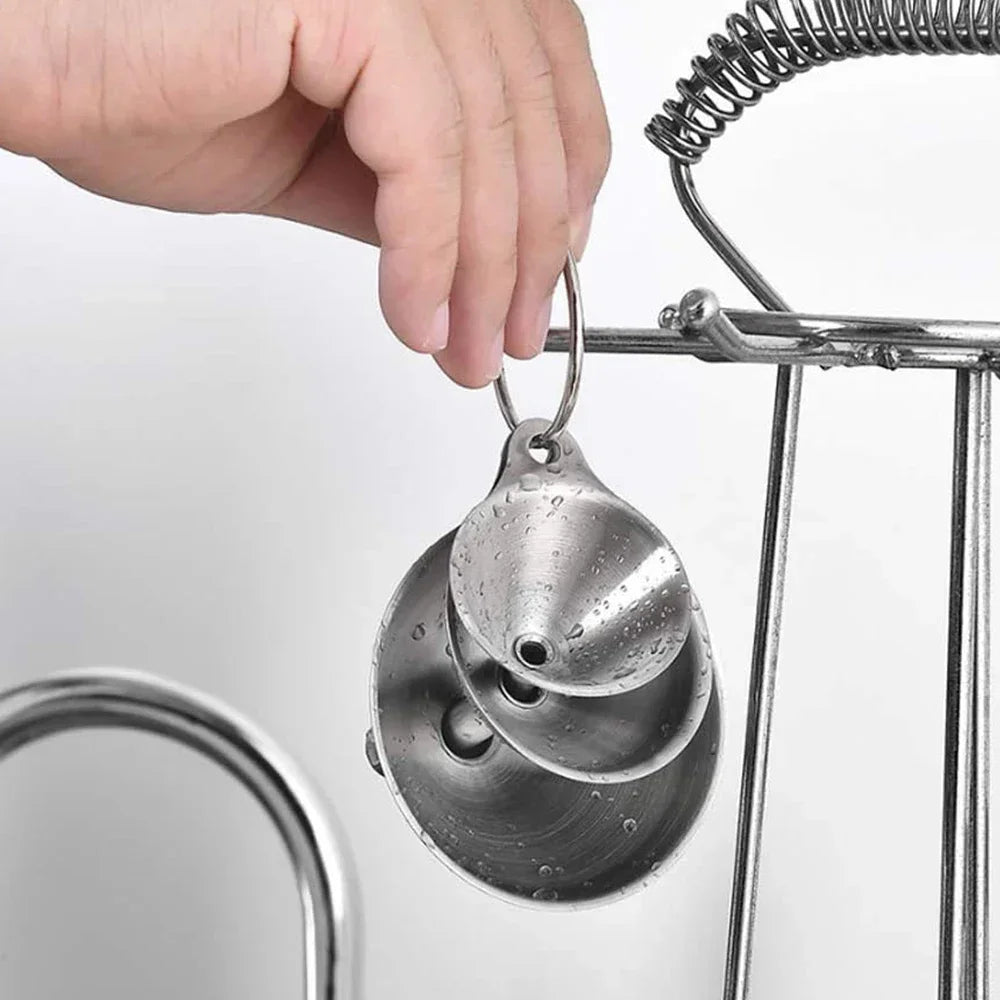 3–5 Pcs Stainless Steel Kitchen Funnel Set – Food Grade Bottle Filling & Spice Transfer Tool