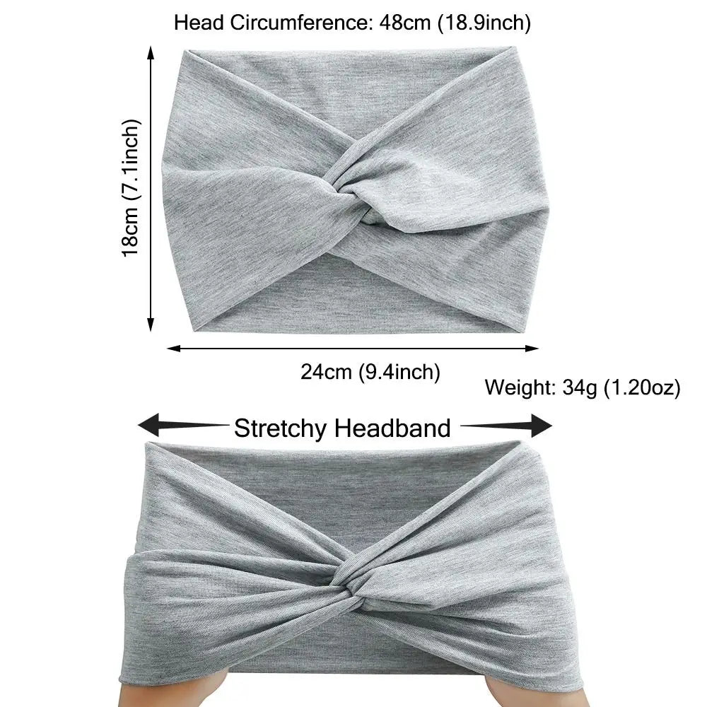Twisted Extra Wide Turban Workout Headband for Women