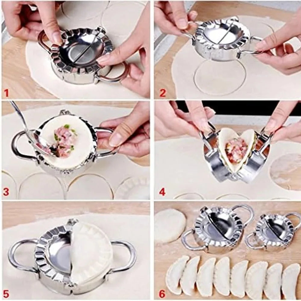 Stainless Steel Dumpling Maker Press for Ravioli and Pastry Tool