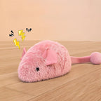 Interactive Luminous Plush Mouse Cat Toy for Indoor Hunting Play